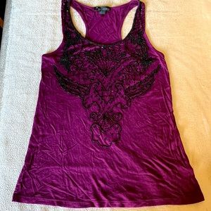 Forever21 black beaded tank